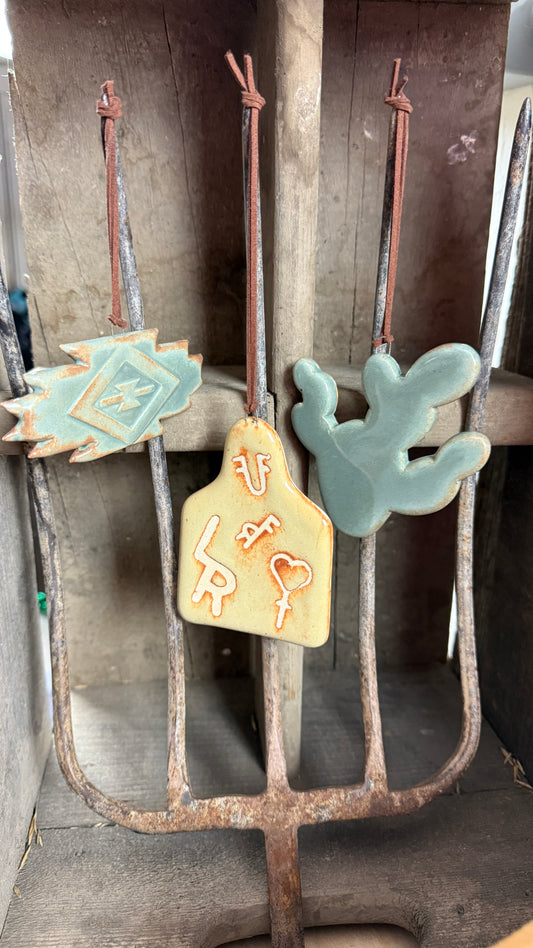 Cowboy Christmas ornament bundle 2