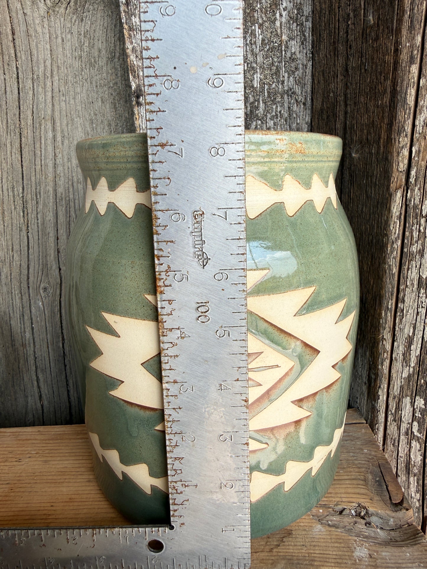 Kitchen Utensil Crock, spoon rest and Oil Bottle - sagebrush southwestern