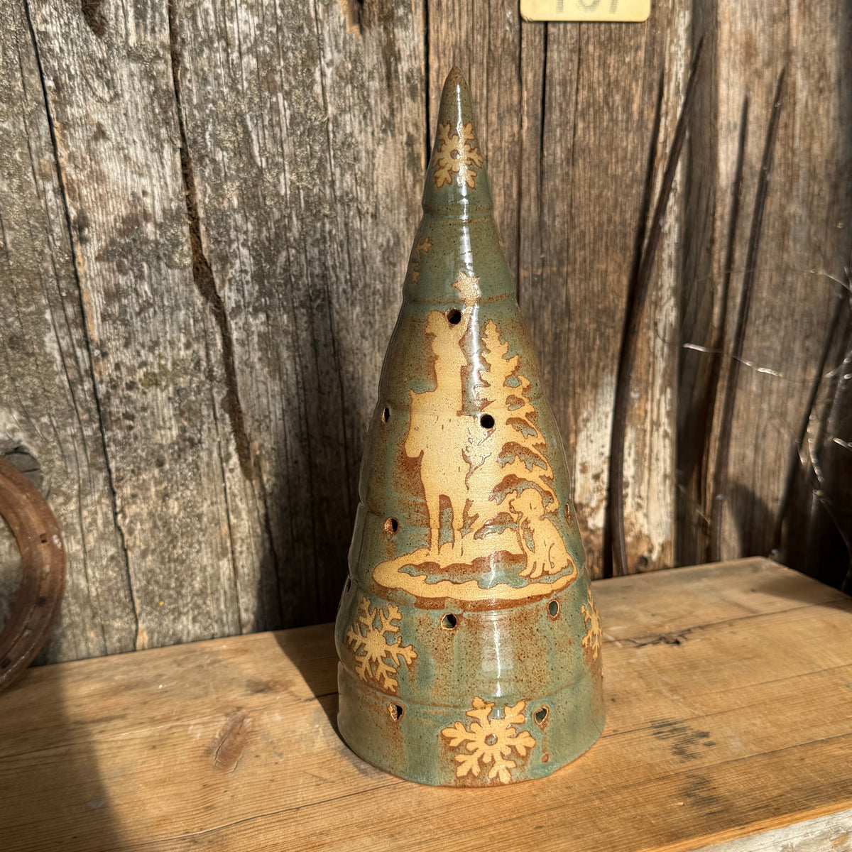 Little Cowboy-  Luminary Christmas tree