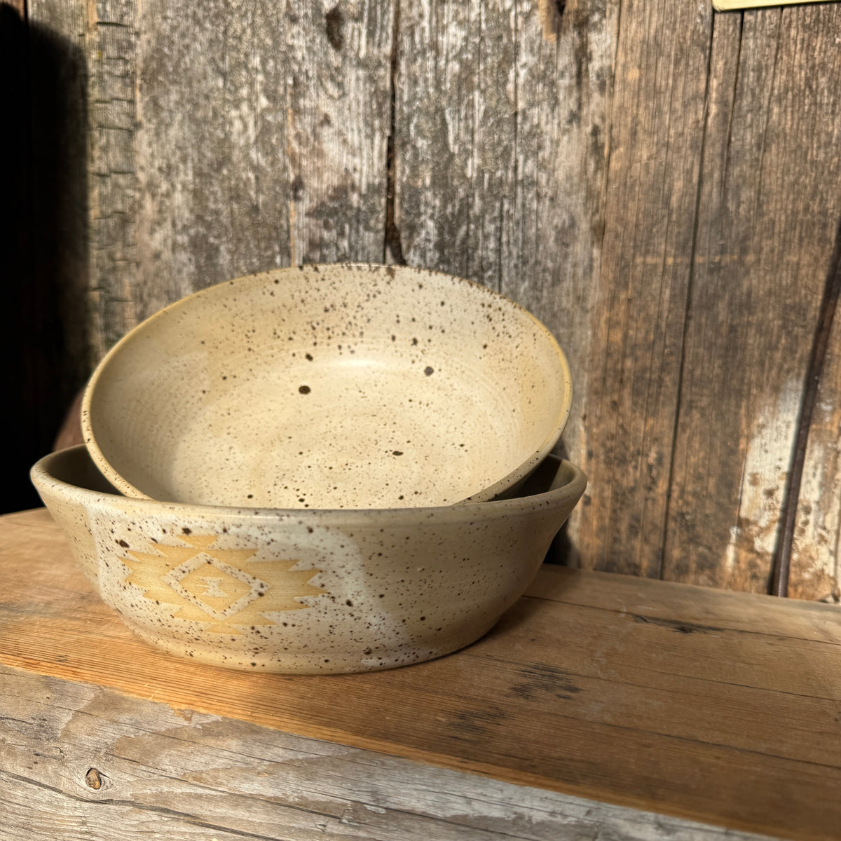 Girl Dinner Bowl/Plate Set of Large and Medium