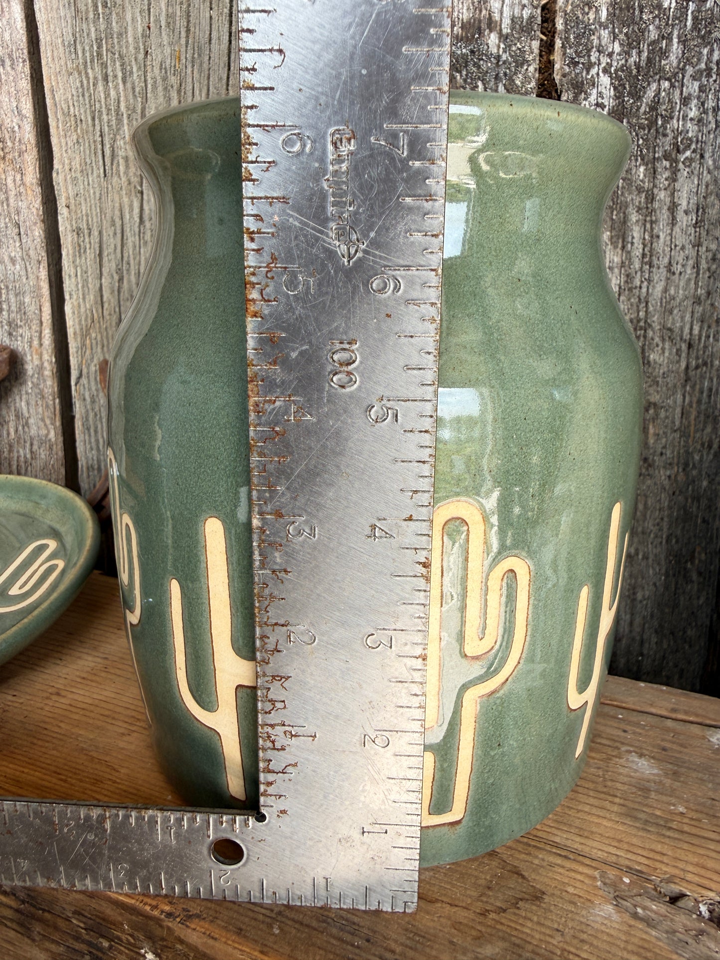 Kitchen Utensil Crock, spoon rest and soap dispenser- sagebrush cactus