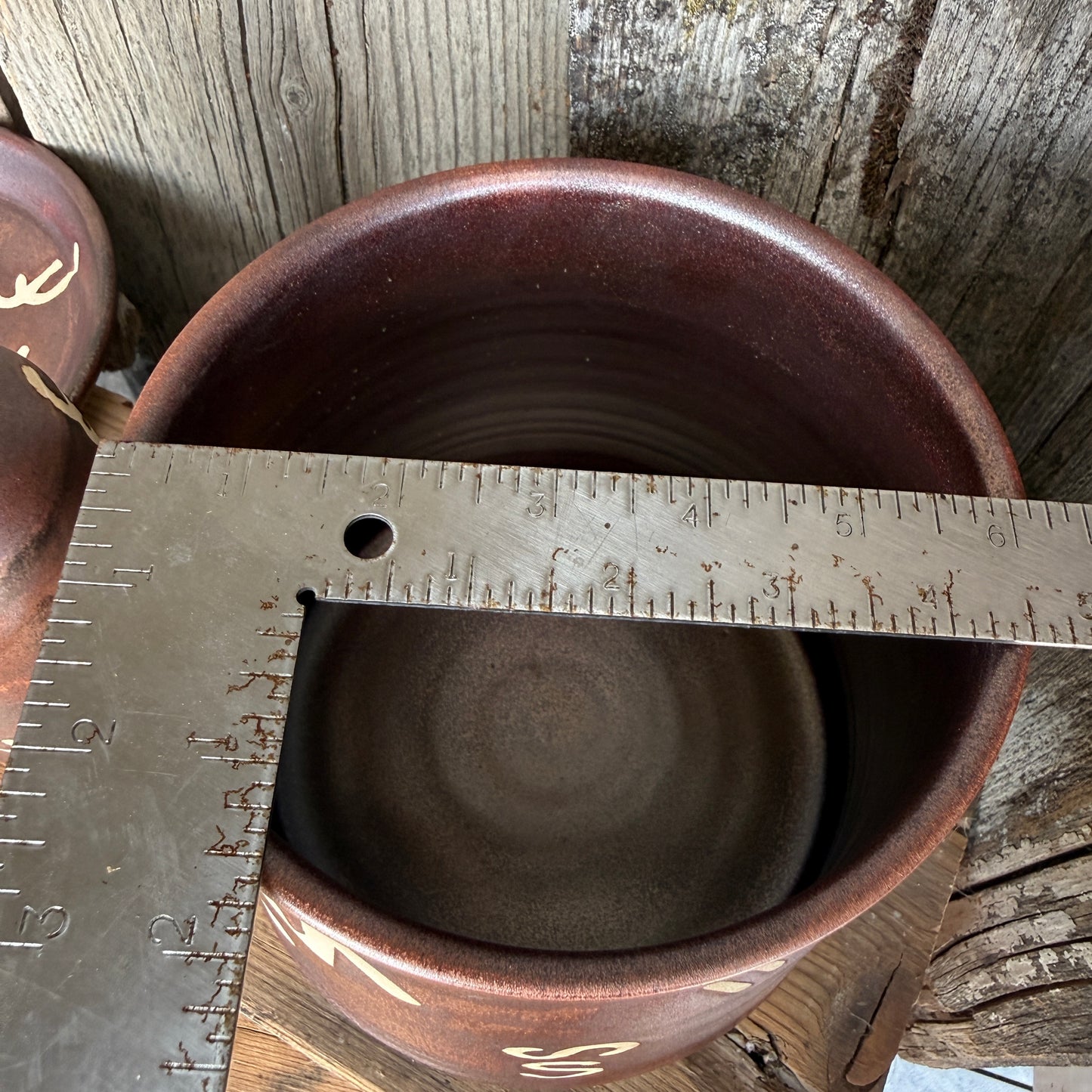 Kitchen Utensil Crock, spoon rest and Oil Bottle - Copper Branded