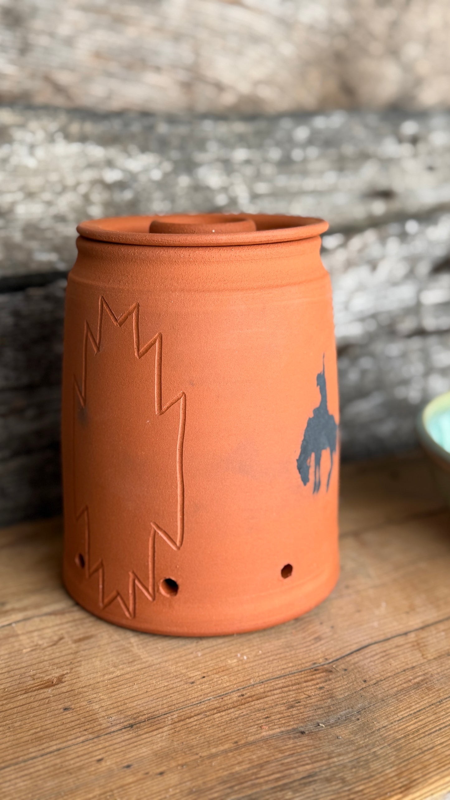 Garlic Keeper and Garlic Grate Plate - Bronc and Prickly Pear