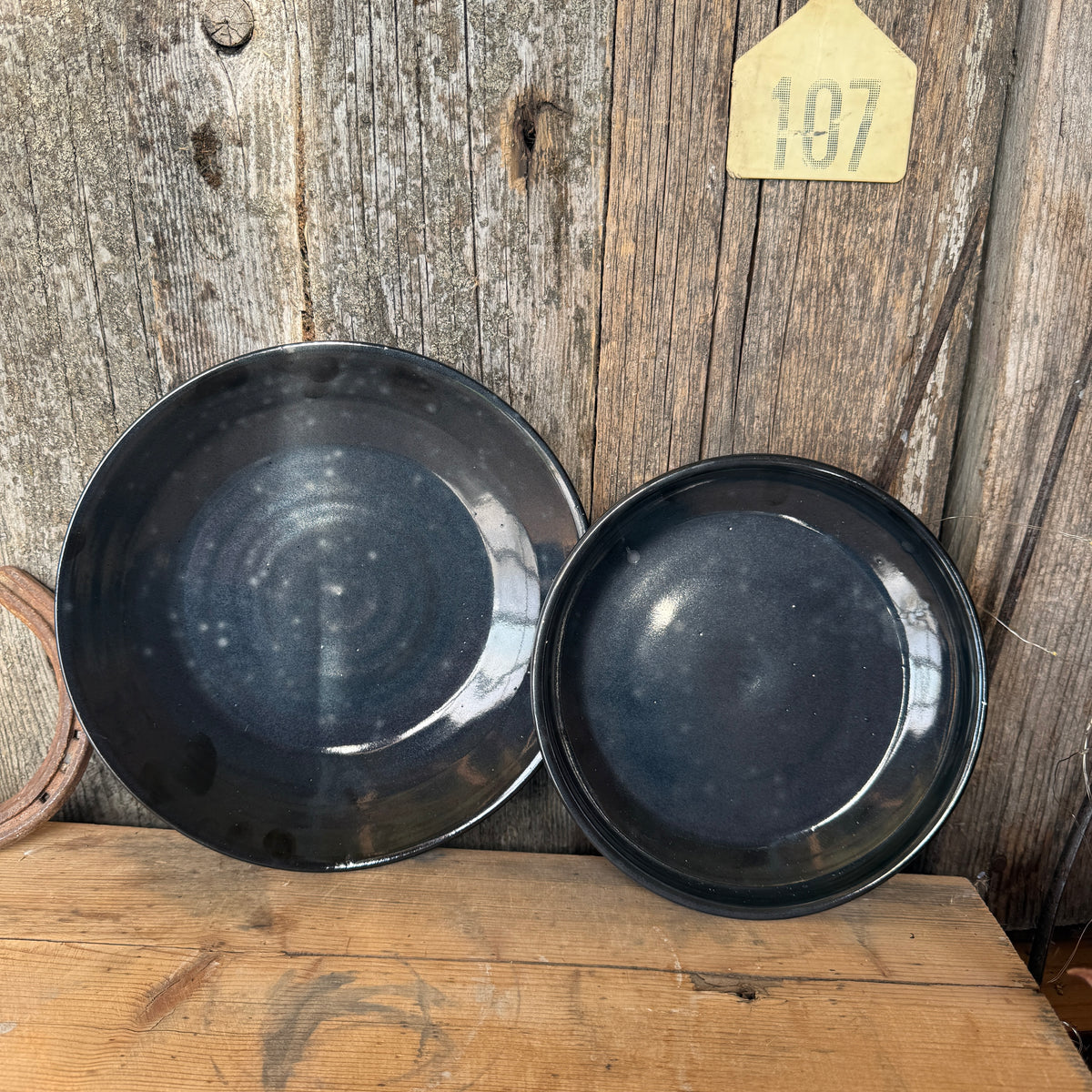 Girl Dinner Bowl/Plate Set of Small and Medium