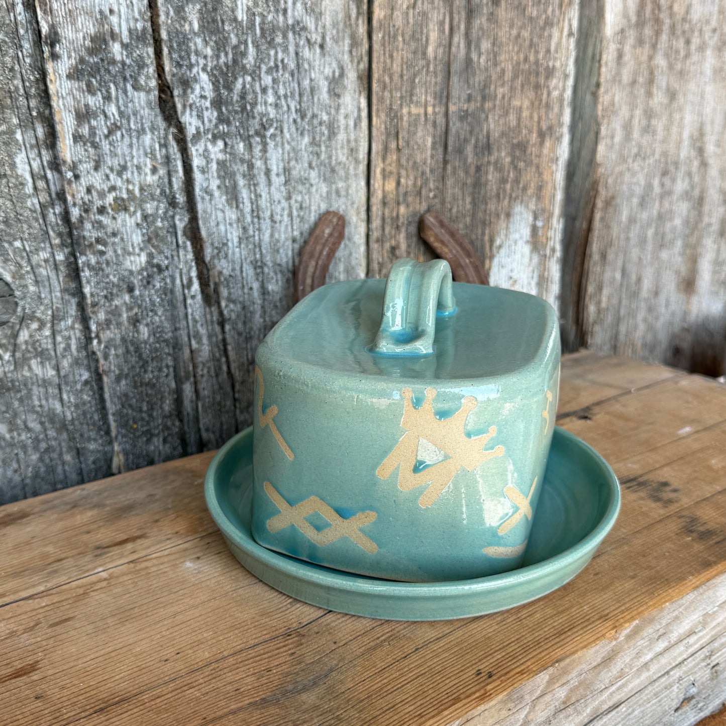 Butter dish Tiffany turquoise branded