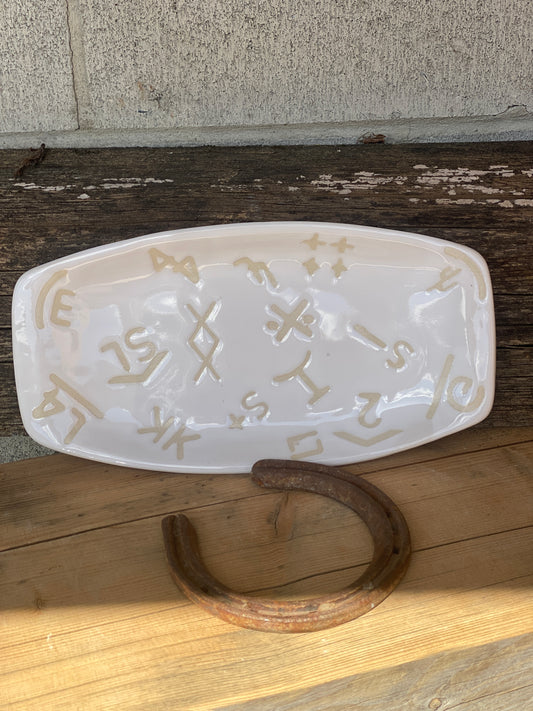 11” White Branded Platter