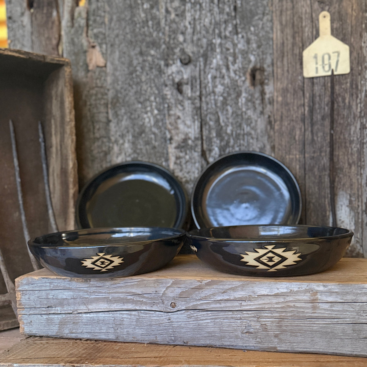 Girl Dinner Bowl/Plate Set of 2 (2 sets available)
