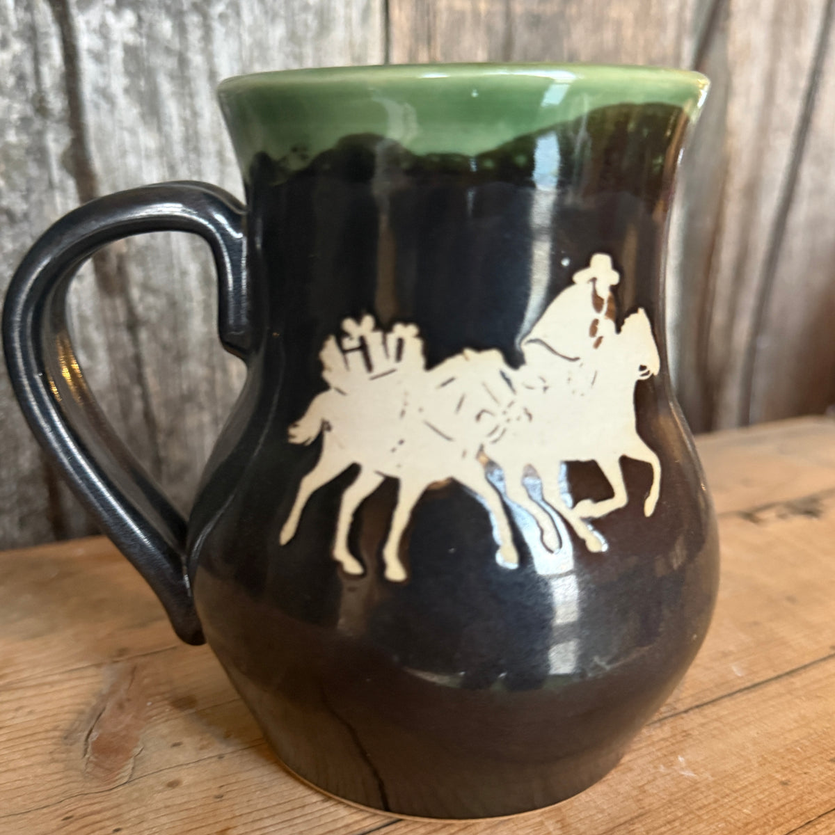 Coffee Mug - Gunmetal Pony Express Christmas