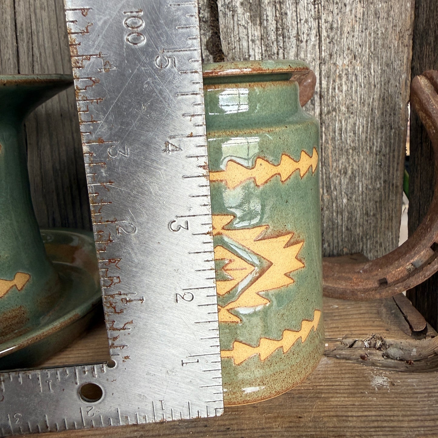 Bathroom Set of 3 - Soap Bottle, canister, and toothbrush holder - Southwestern Sagebrush