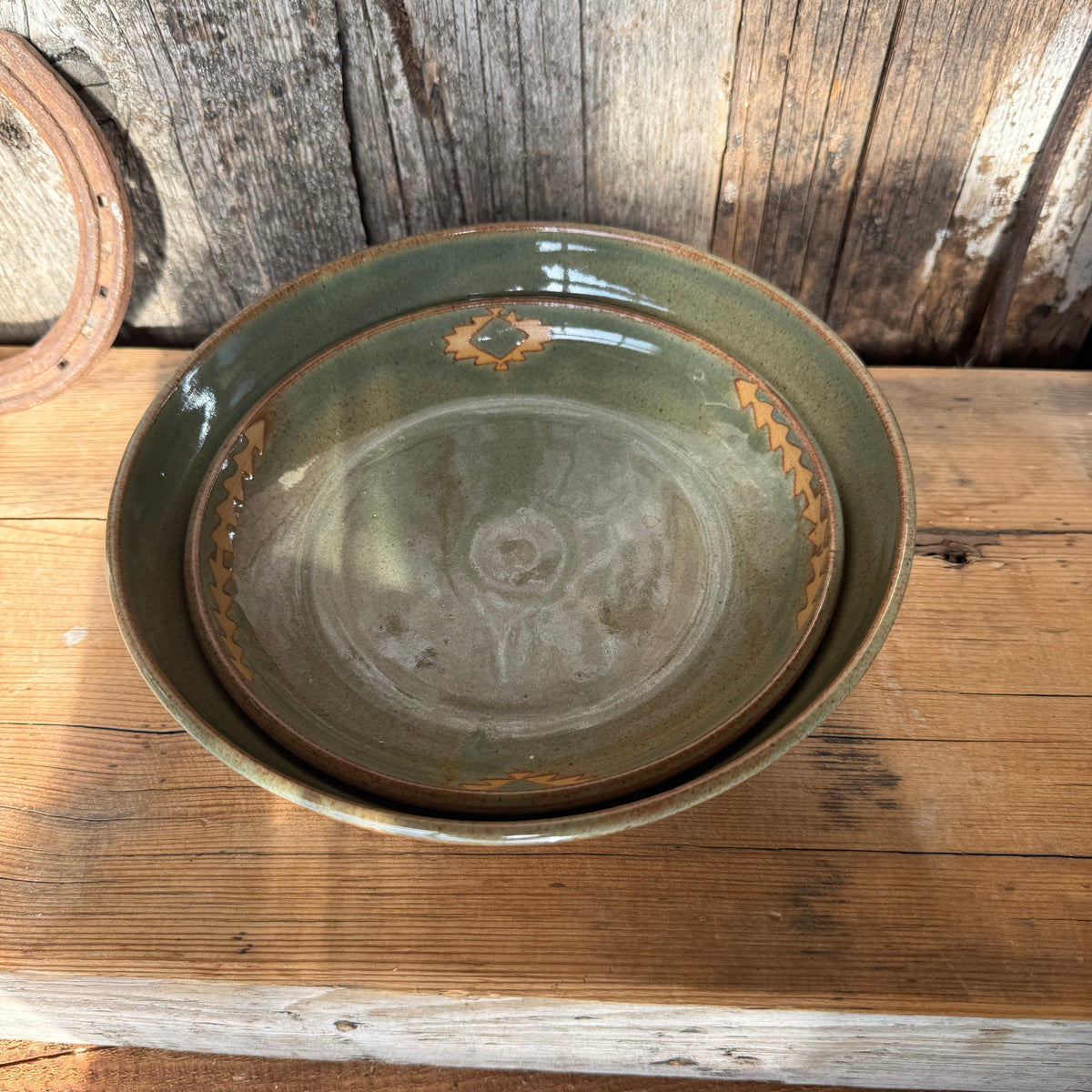 Girl Dinner Bowl/Plate Set of Small and Large