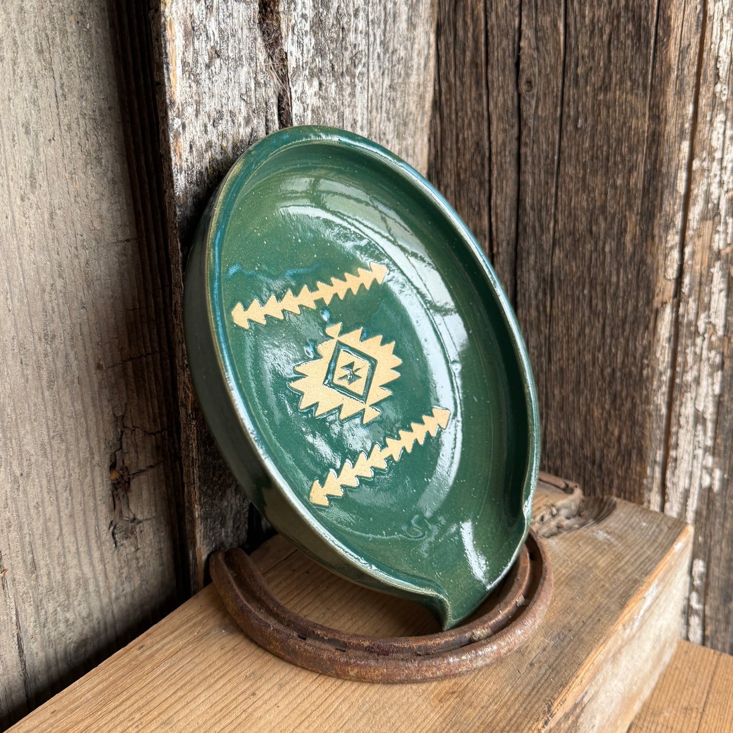 Spoon Rest - Southwestern Turquoise Green