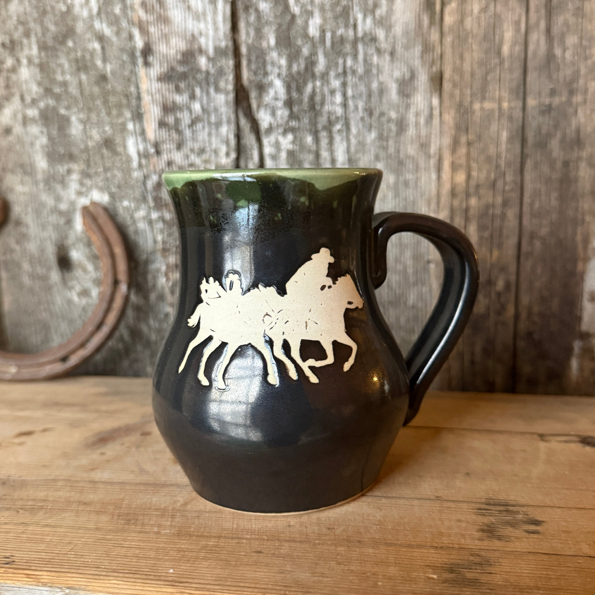 Coffee Mug - Gunmetal Pony Express Christmas