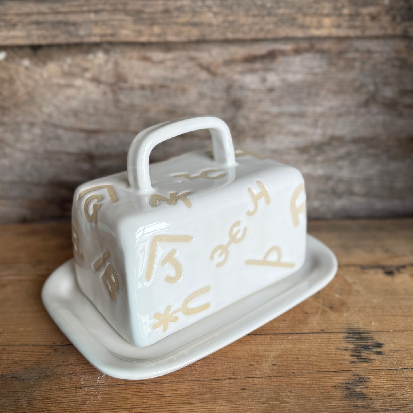Butter Dish - White Branded
