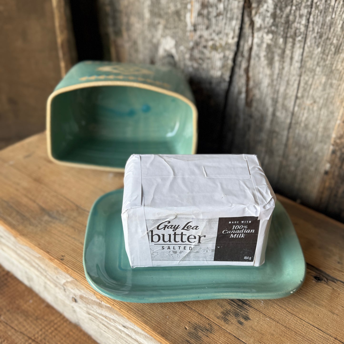 Butter Dish Tiffany Turquoise Southwestern