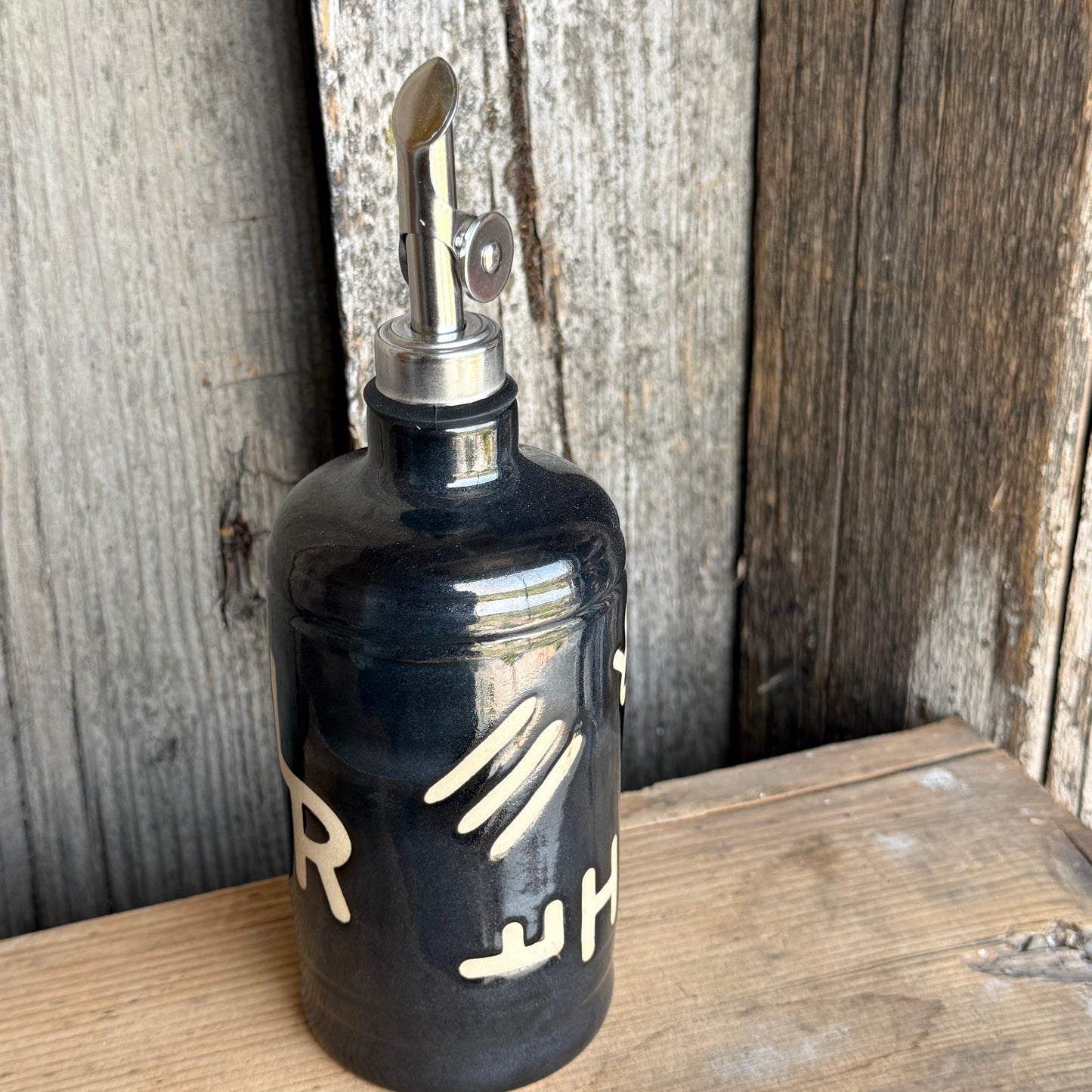 Oil Bottle -  Branded  - Gunmetal