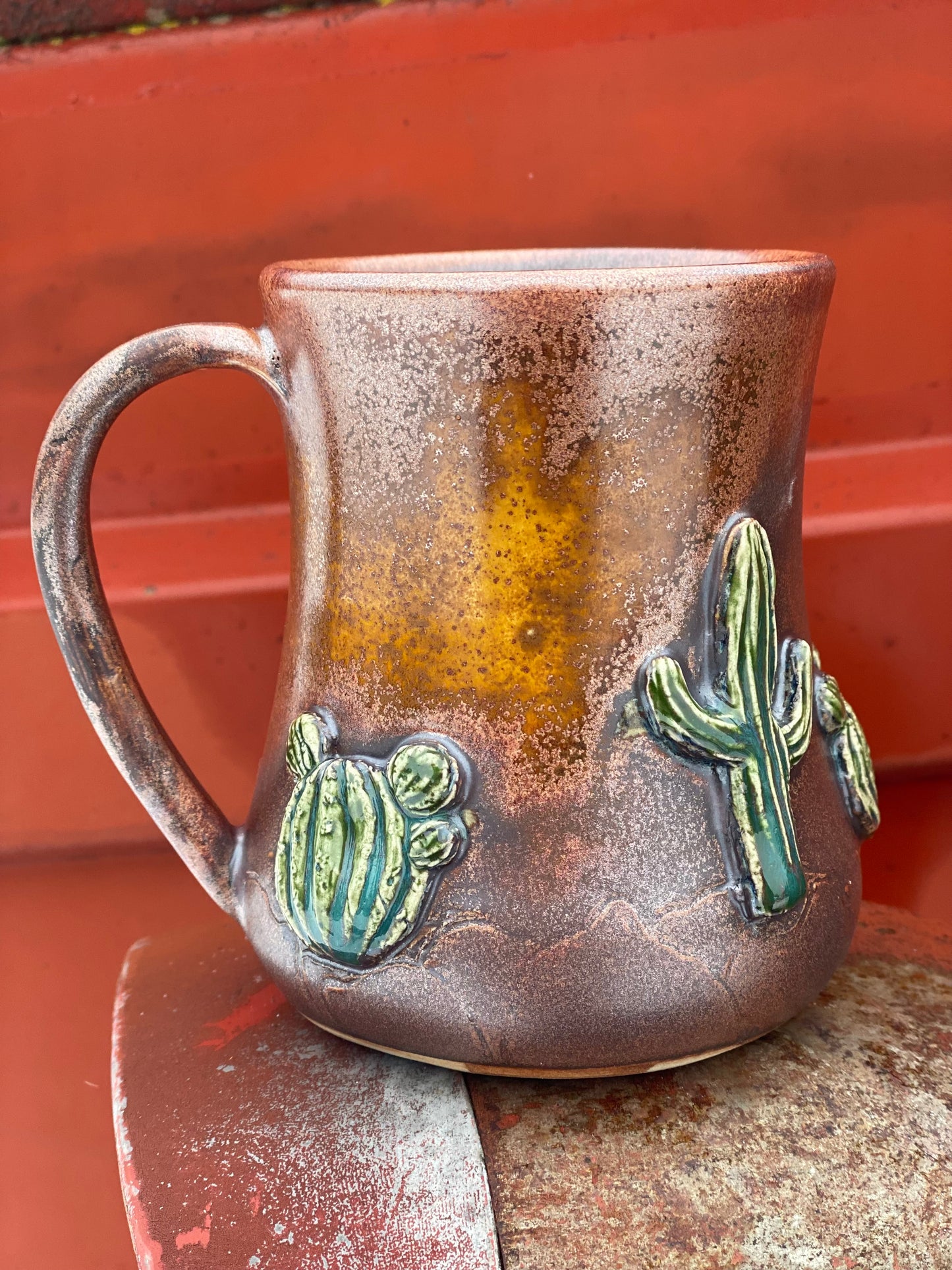 Copper Cactus Mug 14 oz