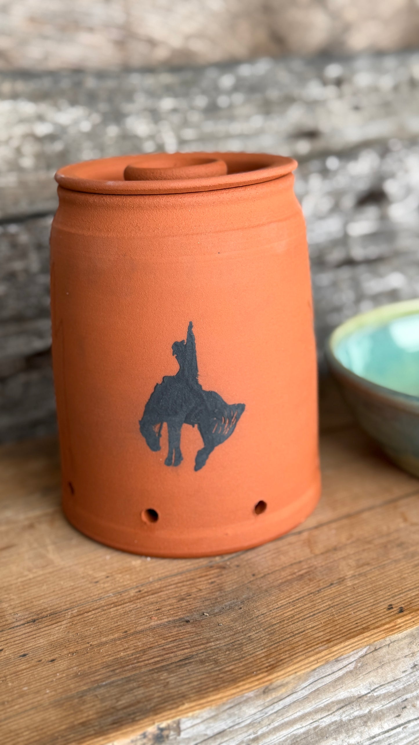 Garlic Keeper and Garlic Grate Plate - Bronc and Prickly Pear