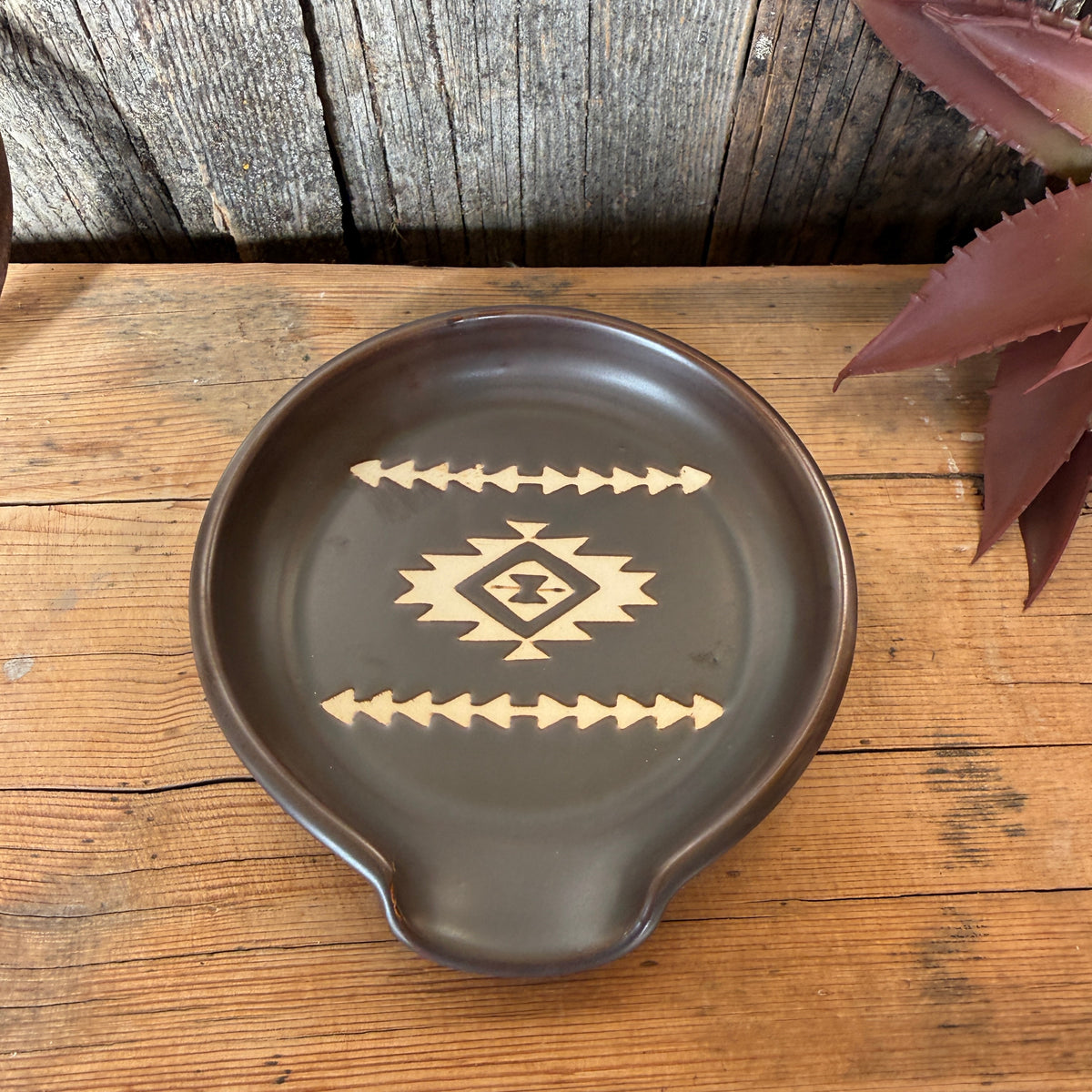 Spoon Rest - Leather Southwestern 2