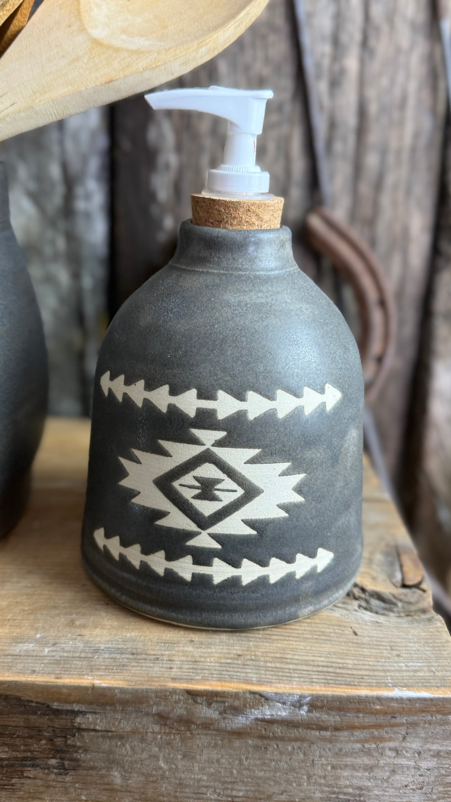 Kitchen Utensil Crock and soap dispenser - River Rock