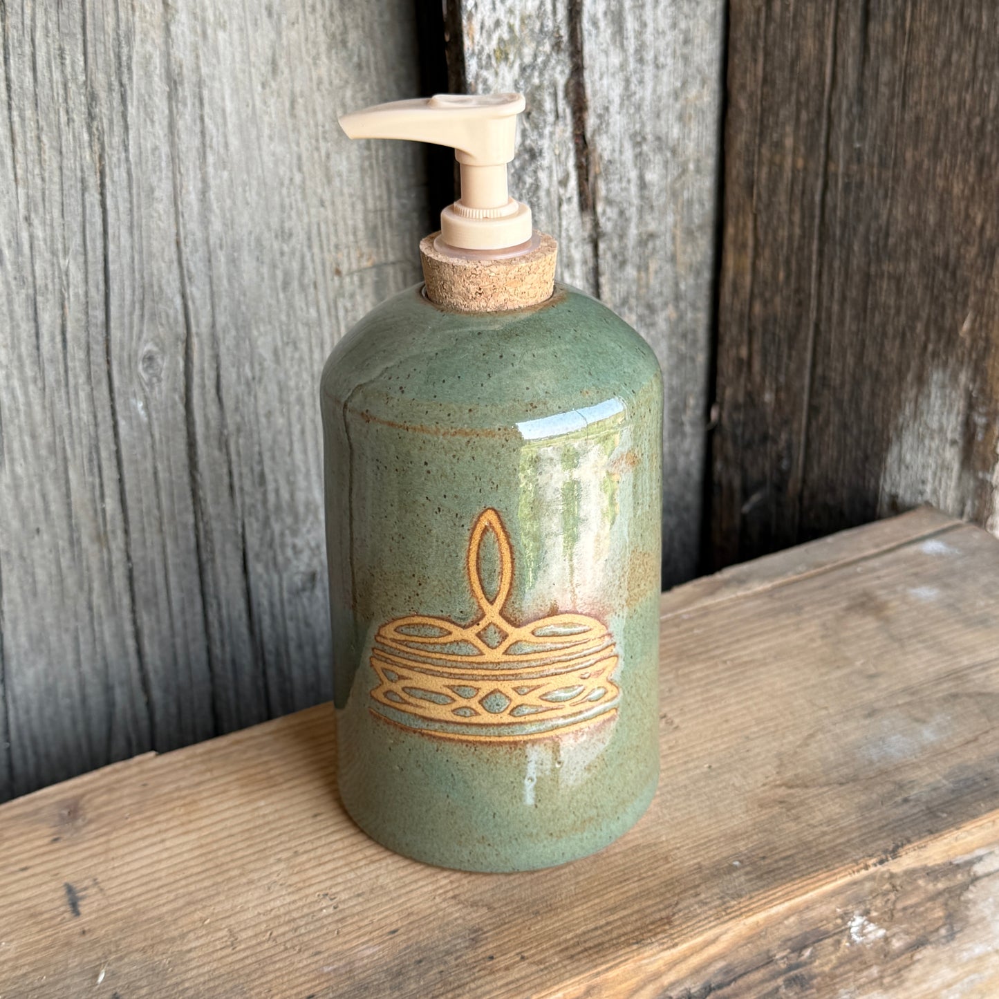 Soap Bottle - Bootstitch : sagebrush patina