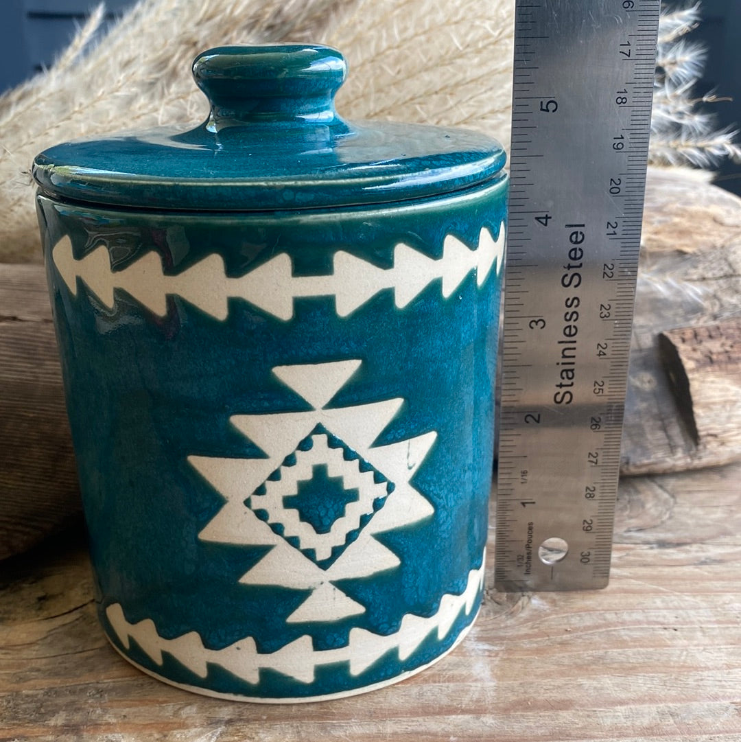 Southwestern Canister Turquoise