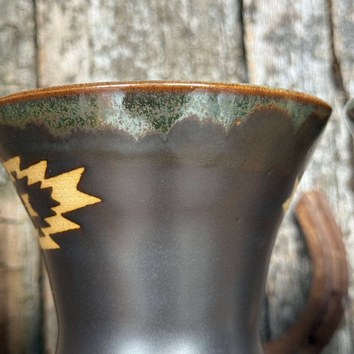 Margtini Cup Set of 4 - Sagebrush and leather