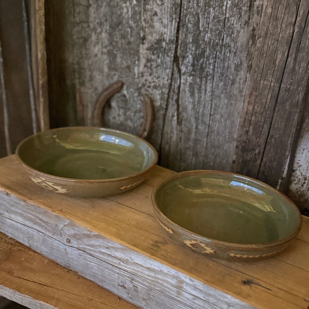 Girl Dinner Bowl/Plate Set of 2- sagebrush southwestern