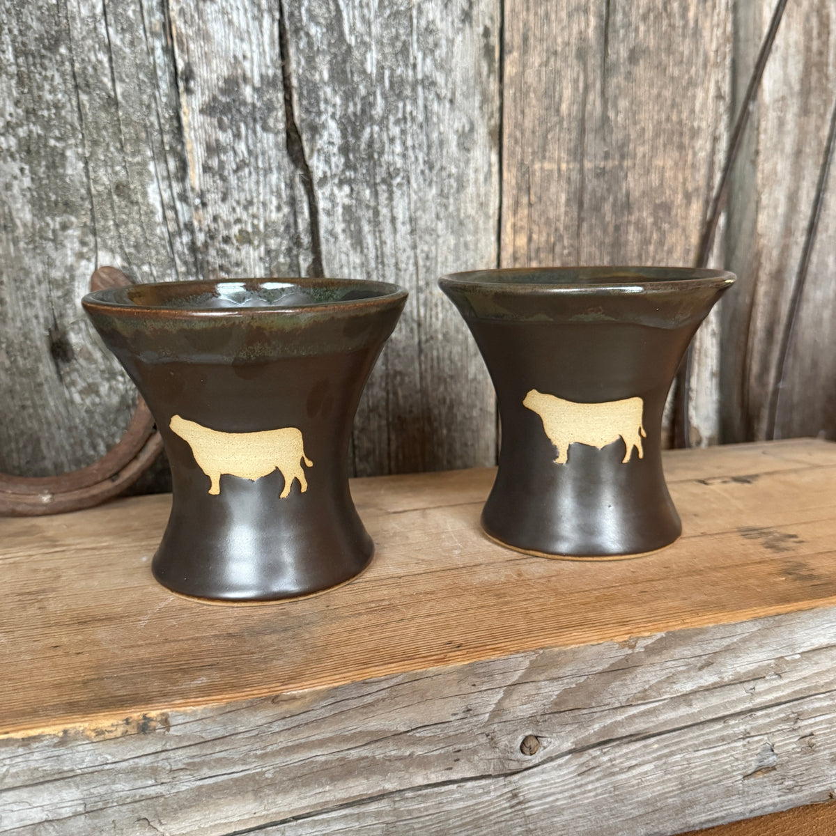 Margtini Cup Set of 2 - Leather Cattle