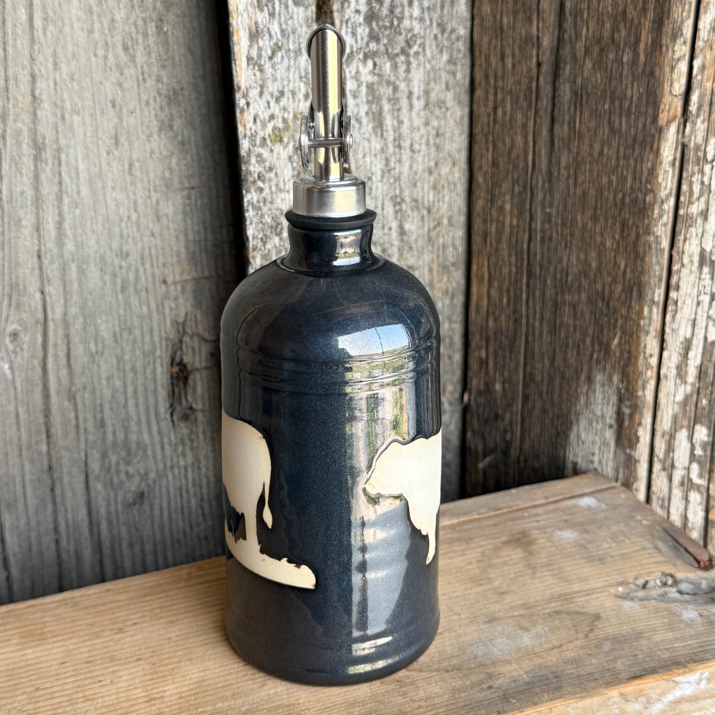 Oil Bottle -  Cattle - Gunmetal