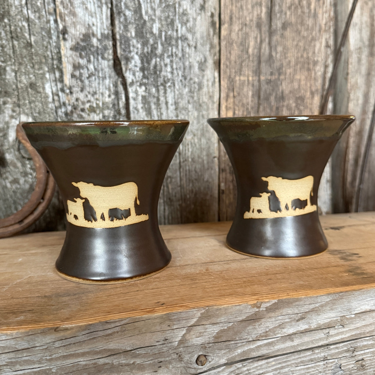 Margtini Cup Set of 2 - Leather Cattle