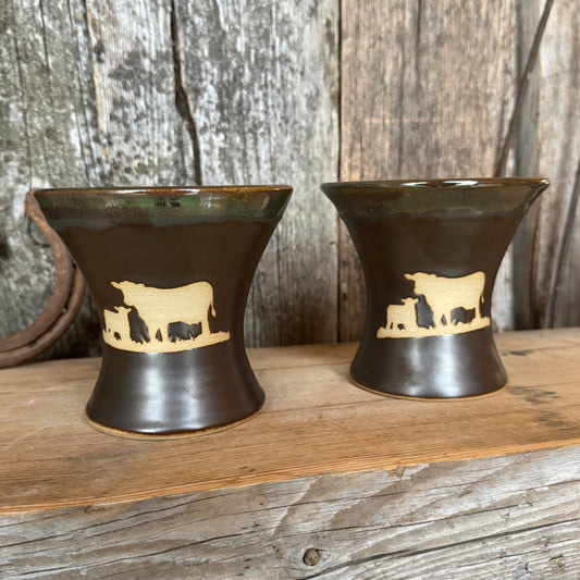 Margtini Cup Set of 2 - Leather Cattle