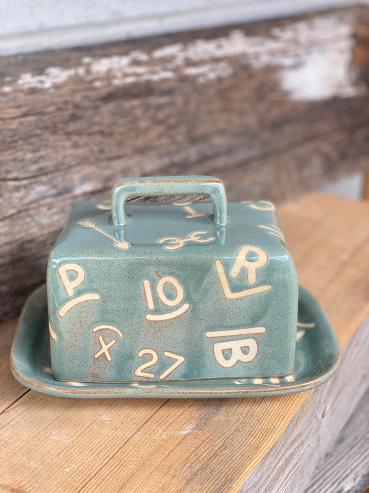 Butter Dish - Sagebrush  Branded