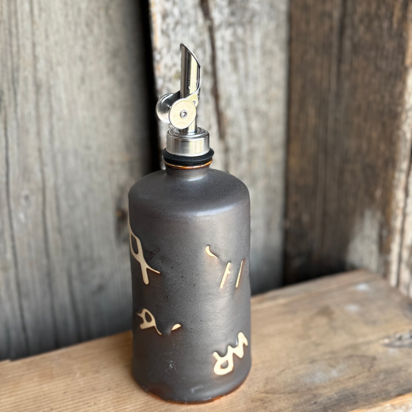 Oil Bottle -  Branded - Leather