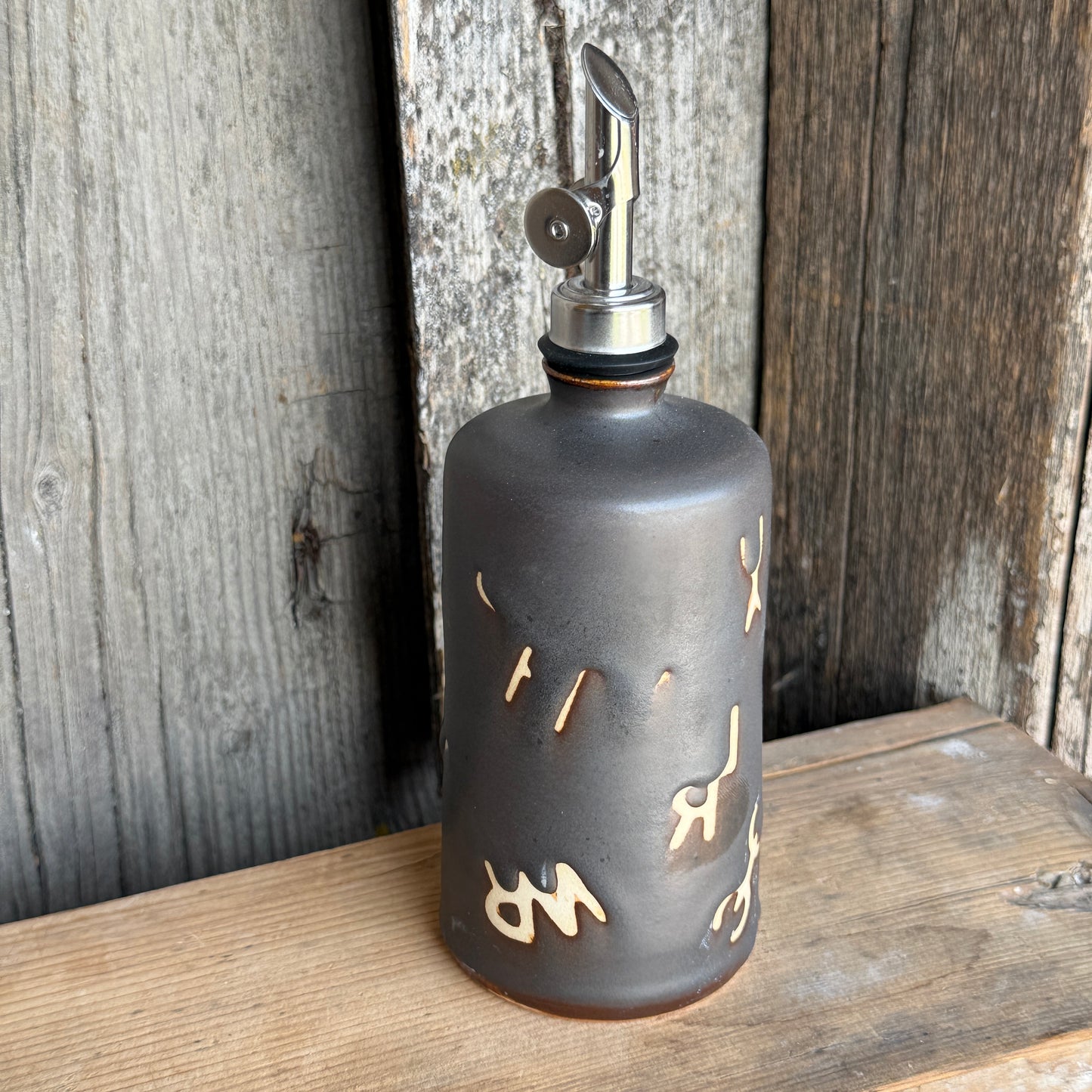 Oil Bottle -  Branded - Leather