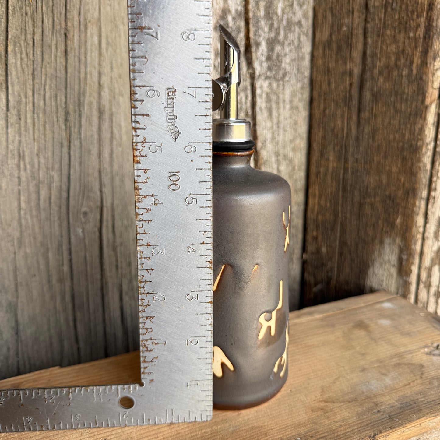 Oil Bottle -  Branded - Leather