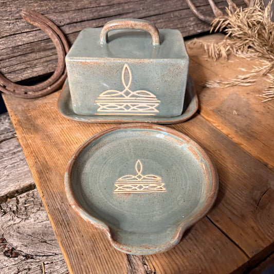 Bootstitch Butter Dish and Spoon rest