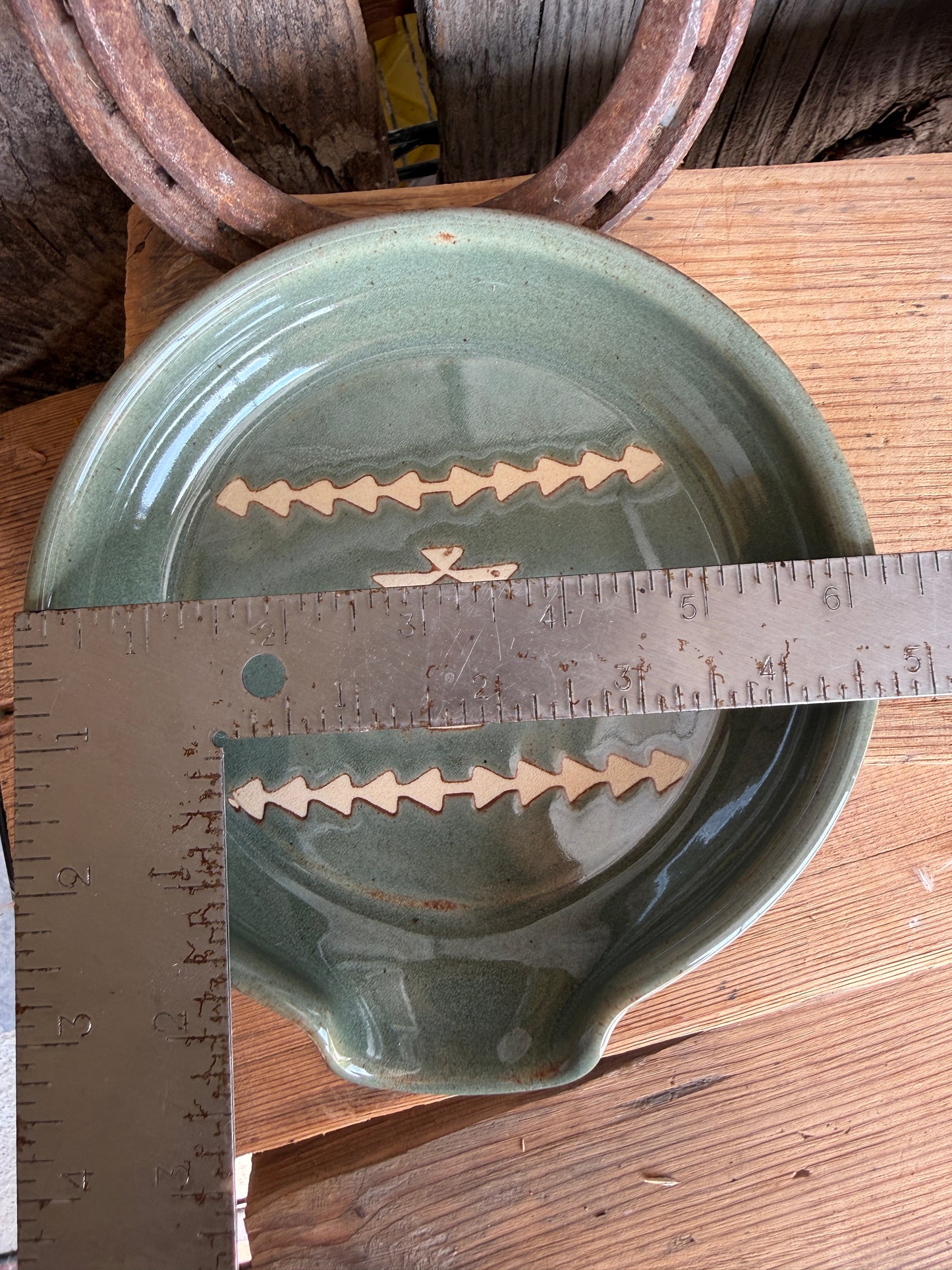 Kitchen Utensil Crock, spoon rest and Oil Bottle - sagebrush southwestern