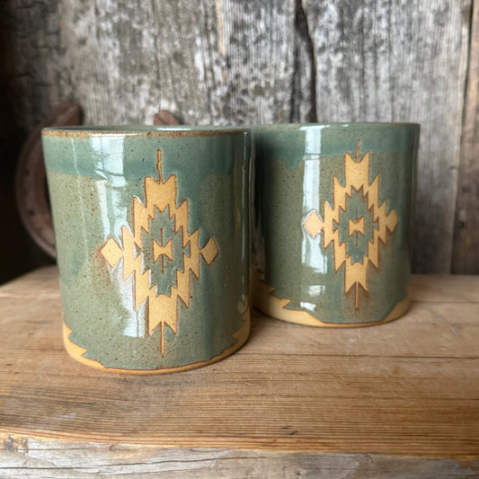 Cup Set of 2 - southwestern sagebrush