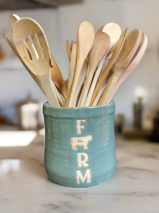 Farm Kitchen Crock -Sage Green