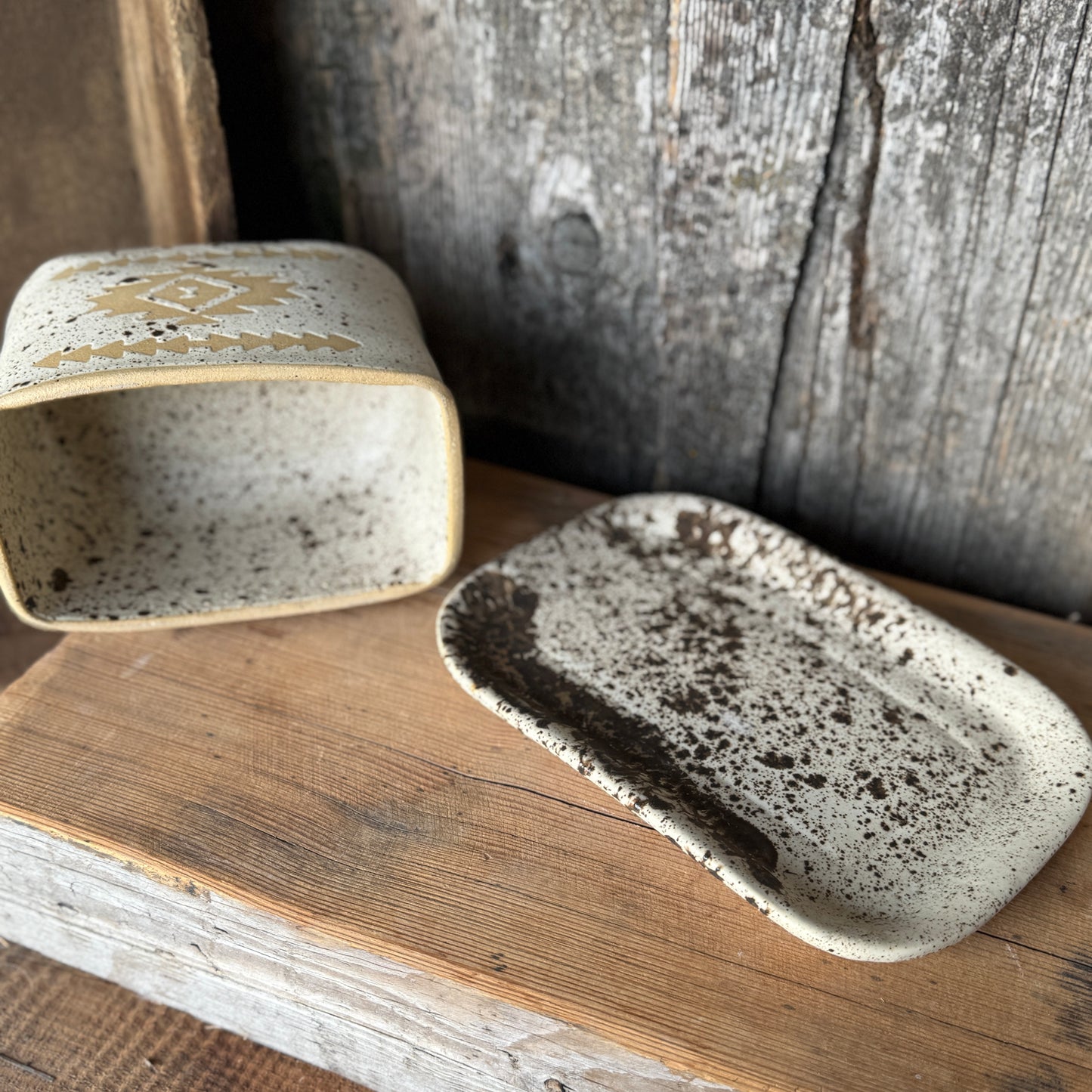Butter Dish Speckle Park Southwestern