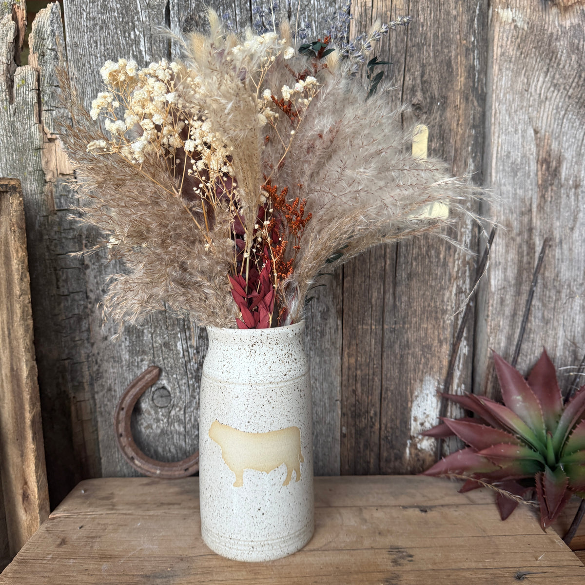 Vase 8” Speckle Park Bull