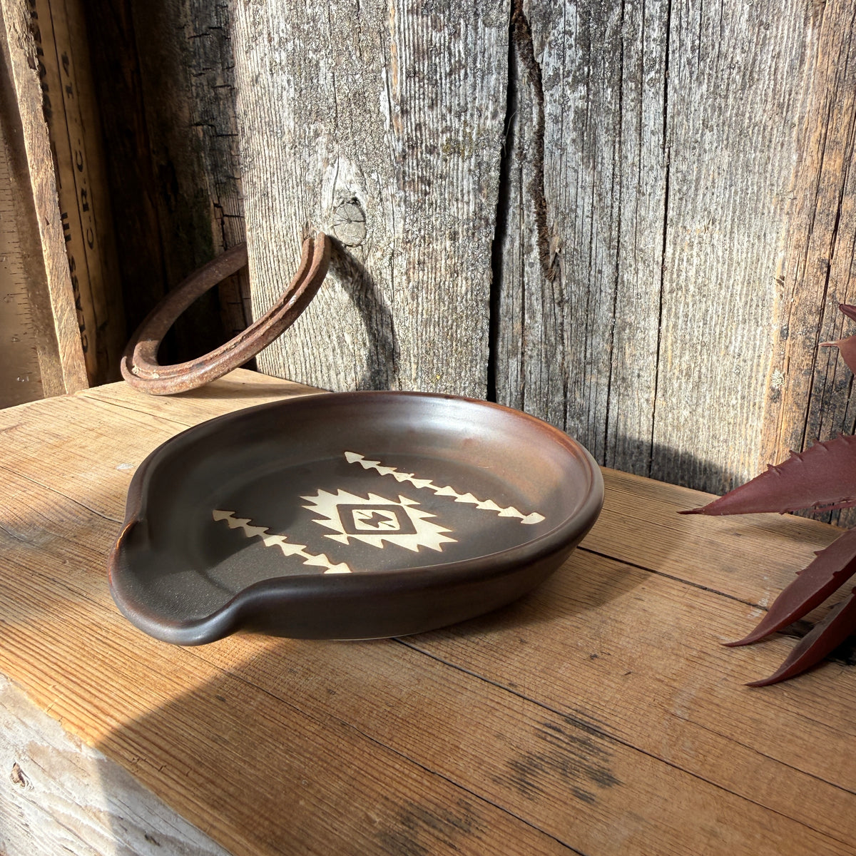 Spoon Rest - Leather Southwestern 2