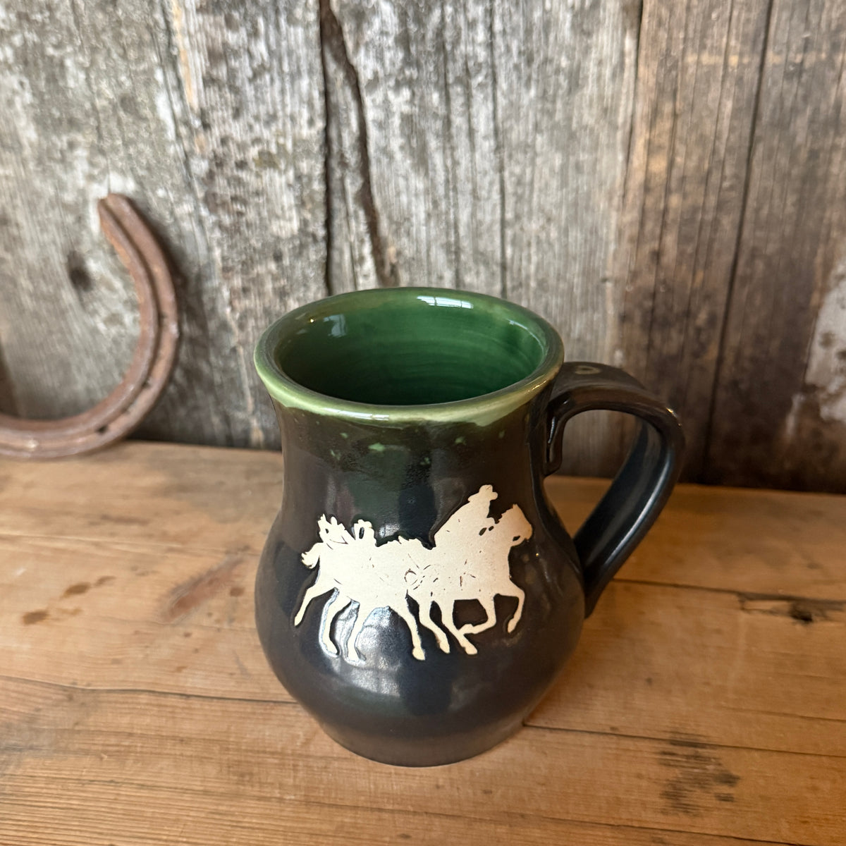 Coffee Mug - Gunmetal Pony Express Christmas