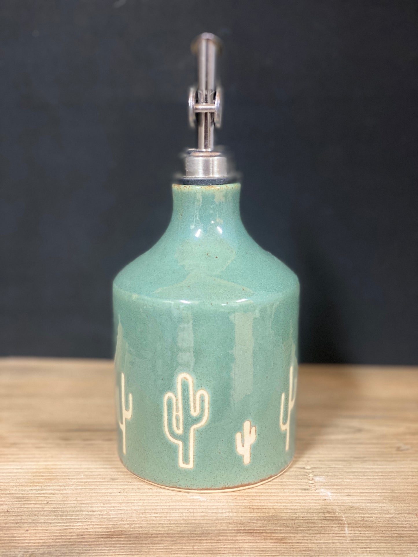 Cactus Oil Bottle - Sage