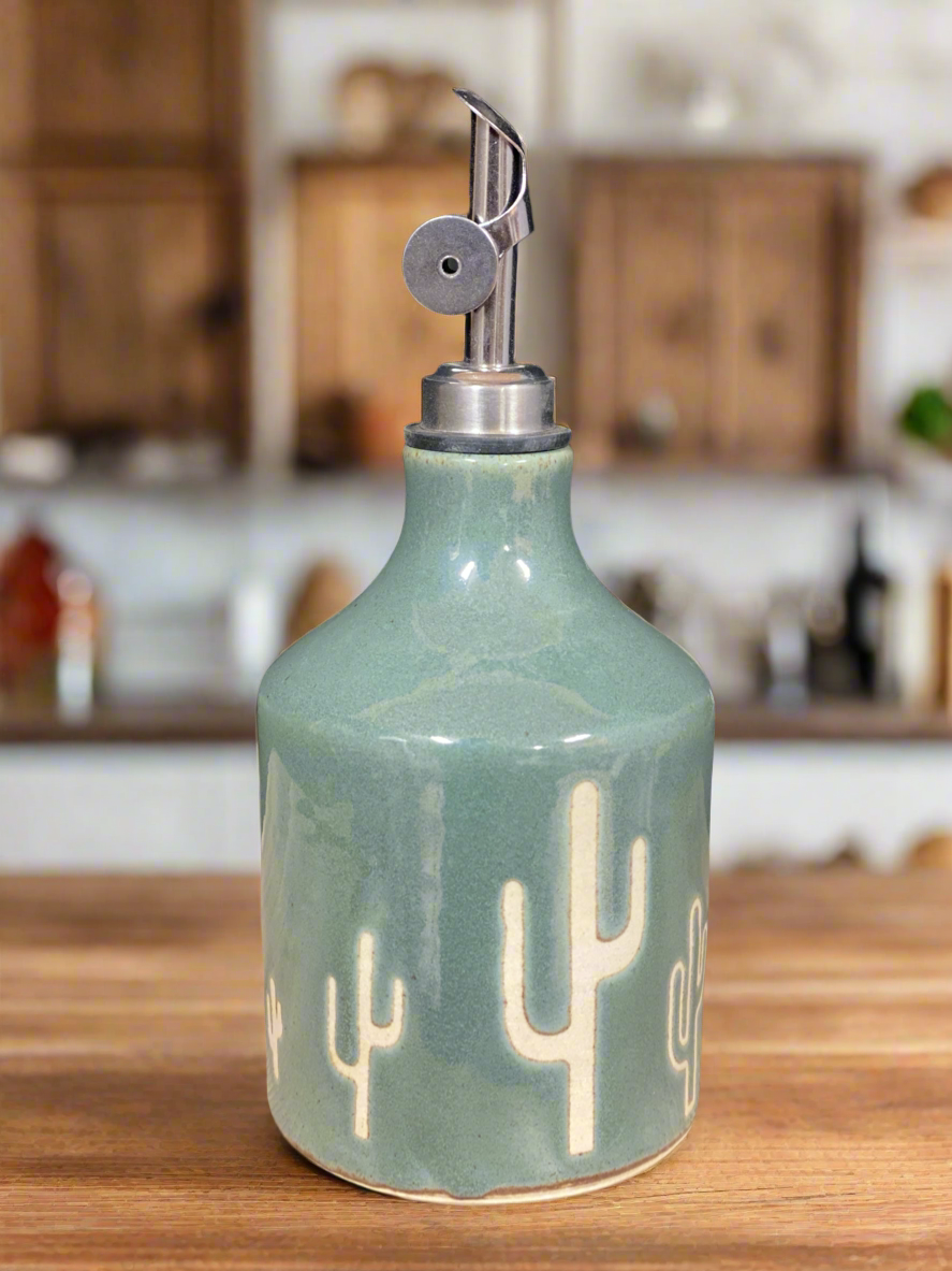 Cactus Oil Bottle - Sage