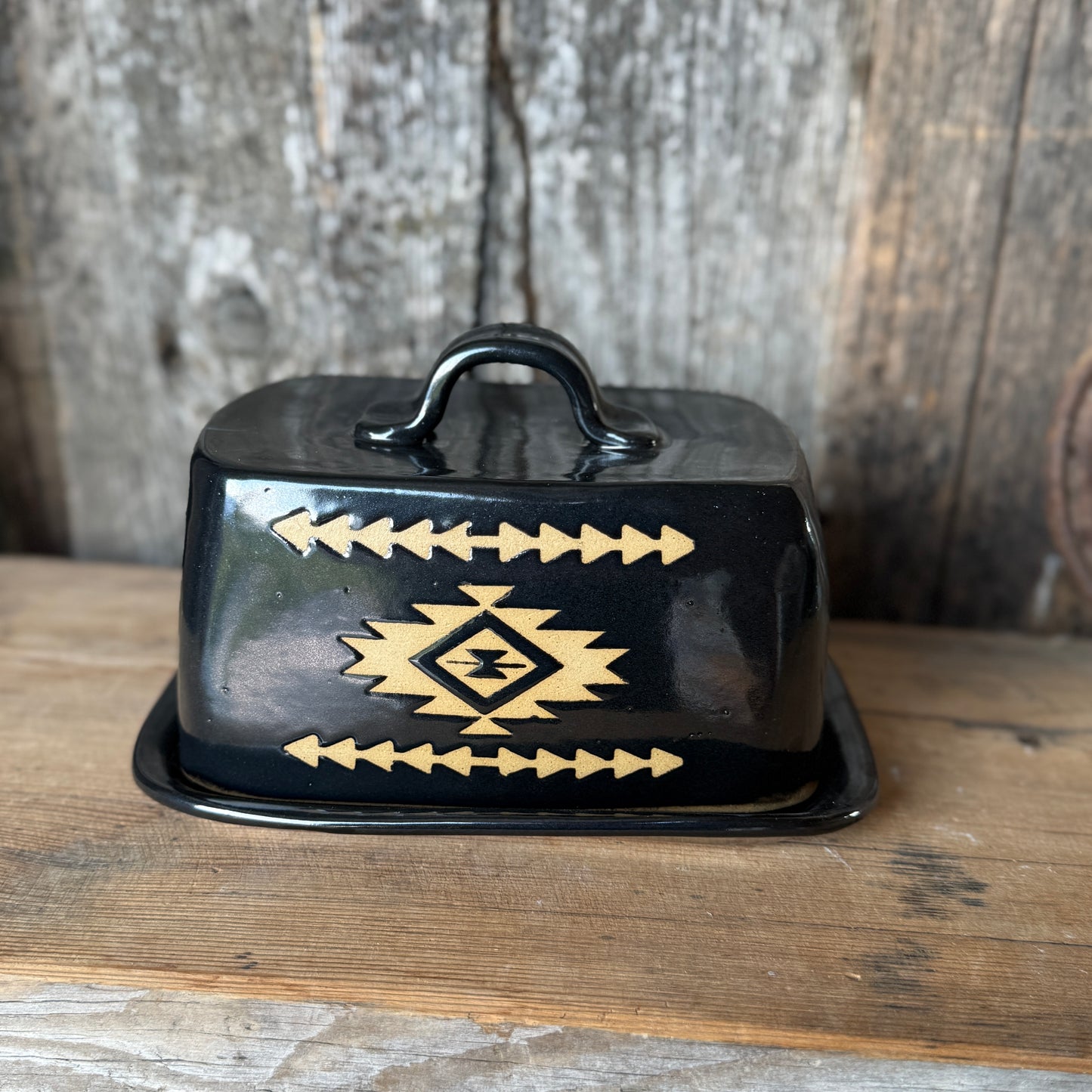 Butter Dish Gunmetal Southwestern (2)