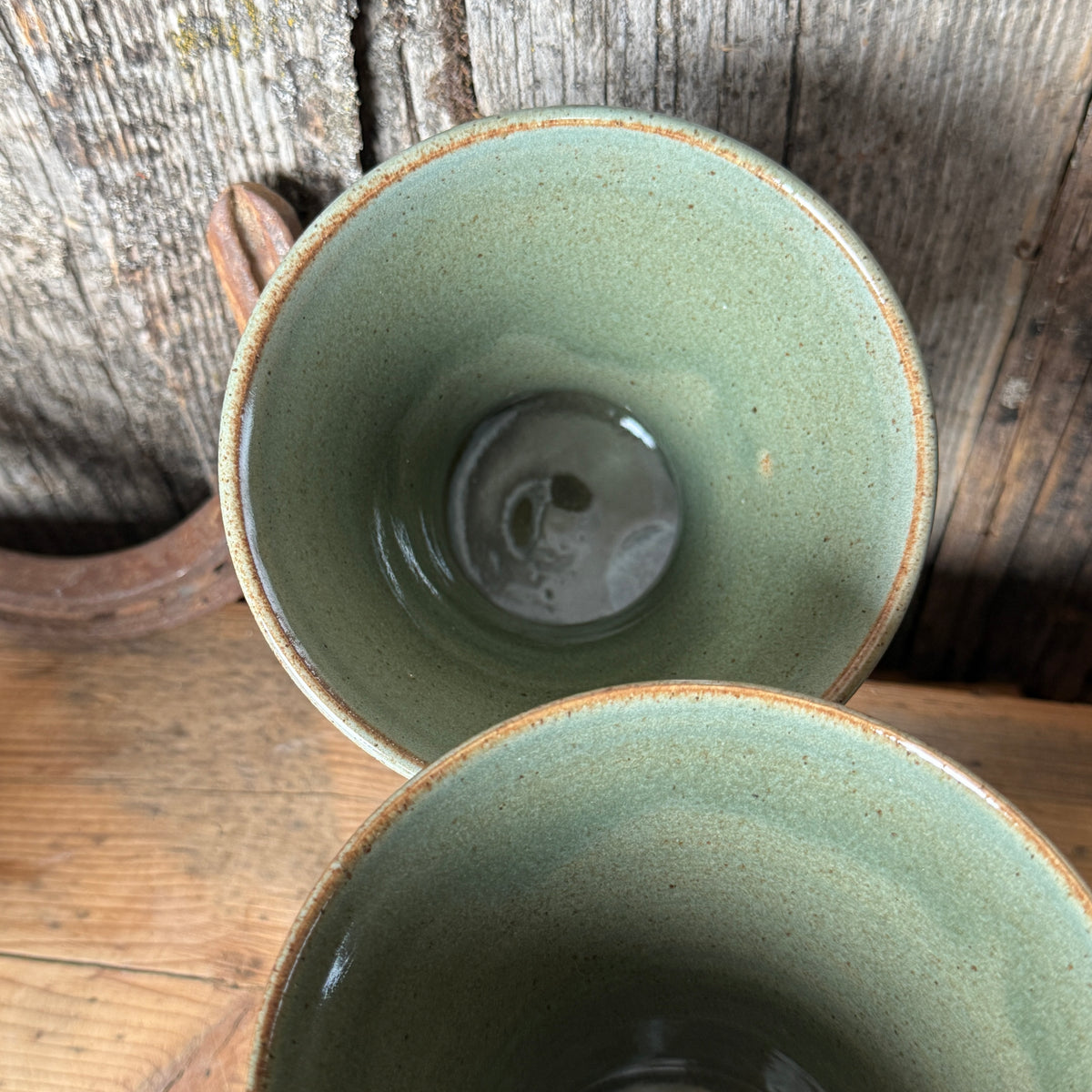 Margtini Cup Set of 4 - Sagebrush and leather
