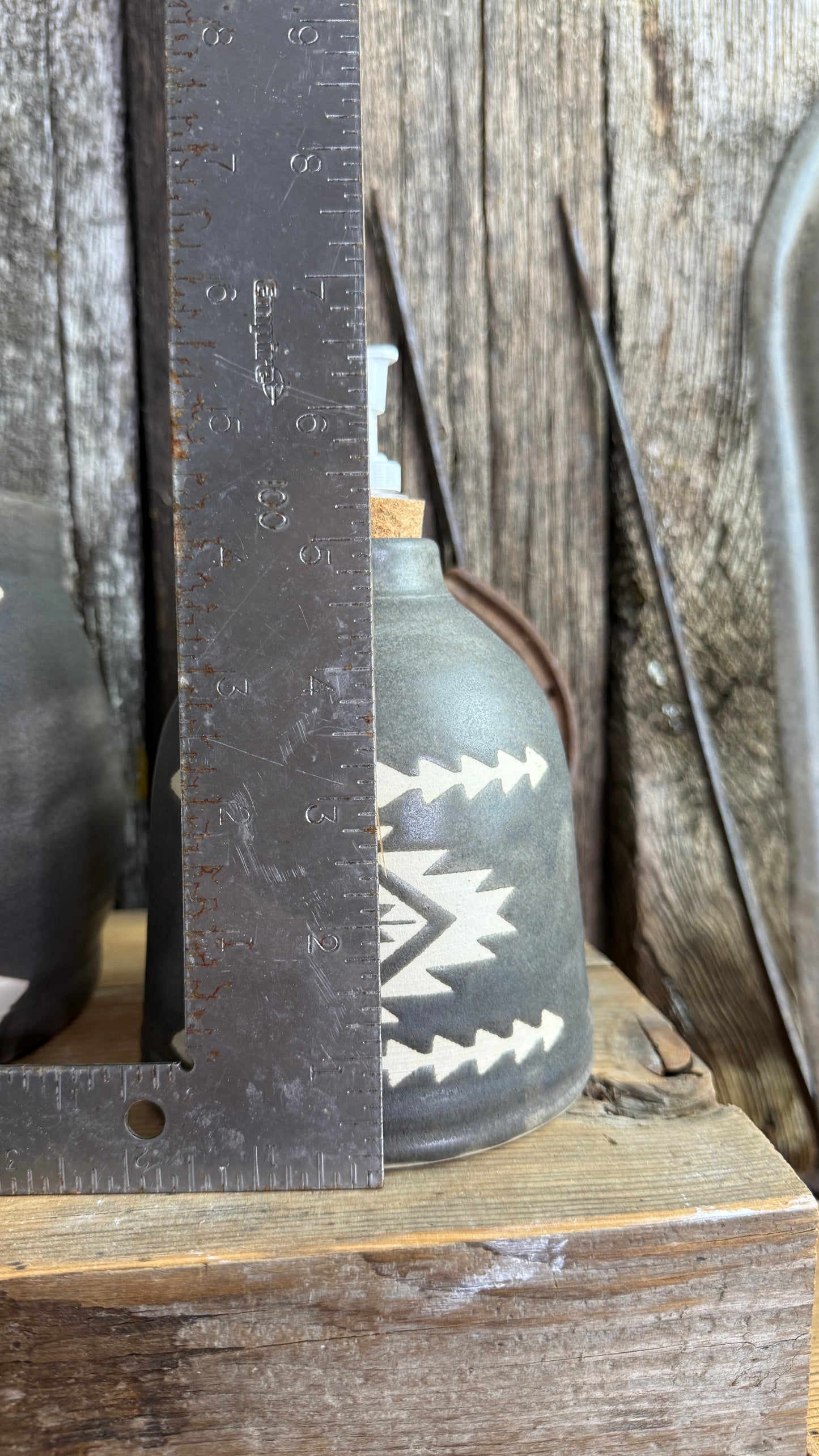 Kitchen Utensil Crock and soap dispenser - River Rock