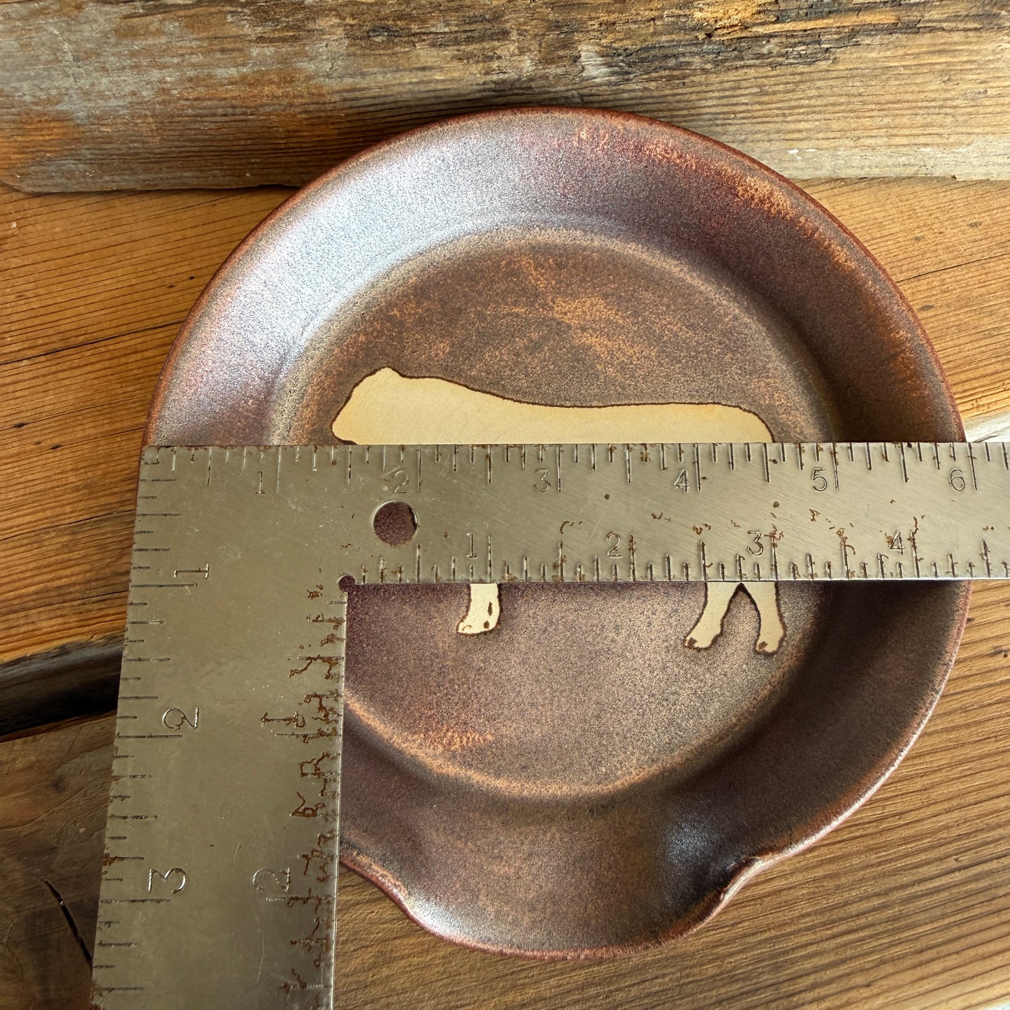 Kitchen Utensil Crock, spoon rest and Oil Bottle - Copper Cattle