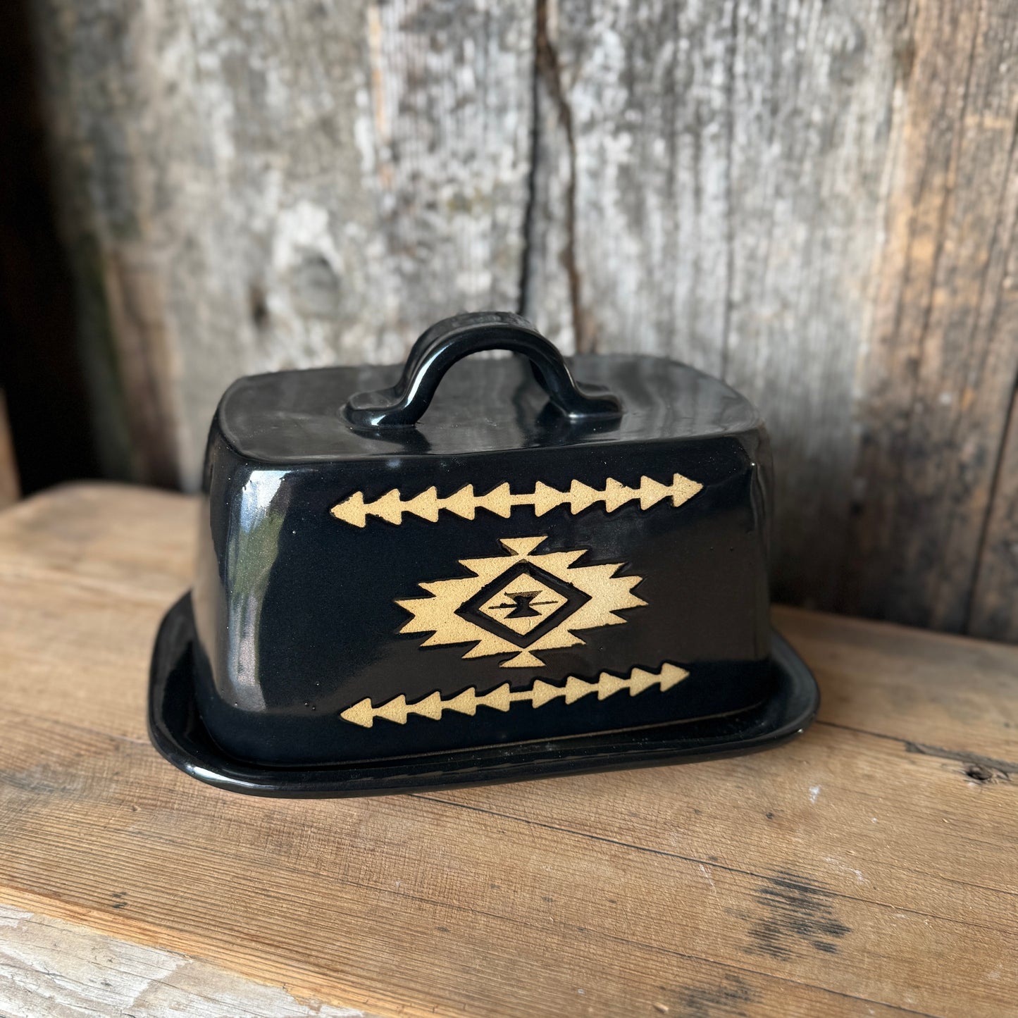 Butter Dish Gunmetal Southwestern (2)